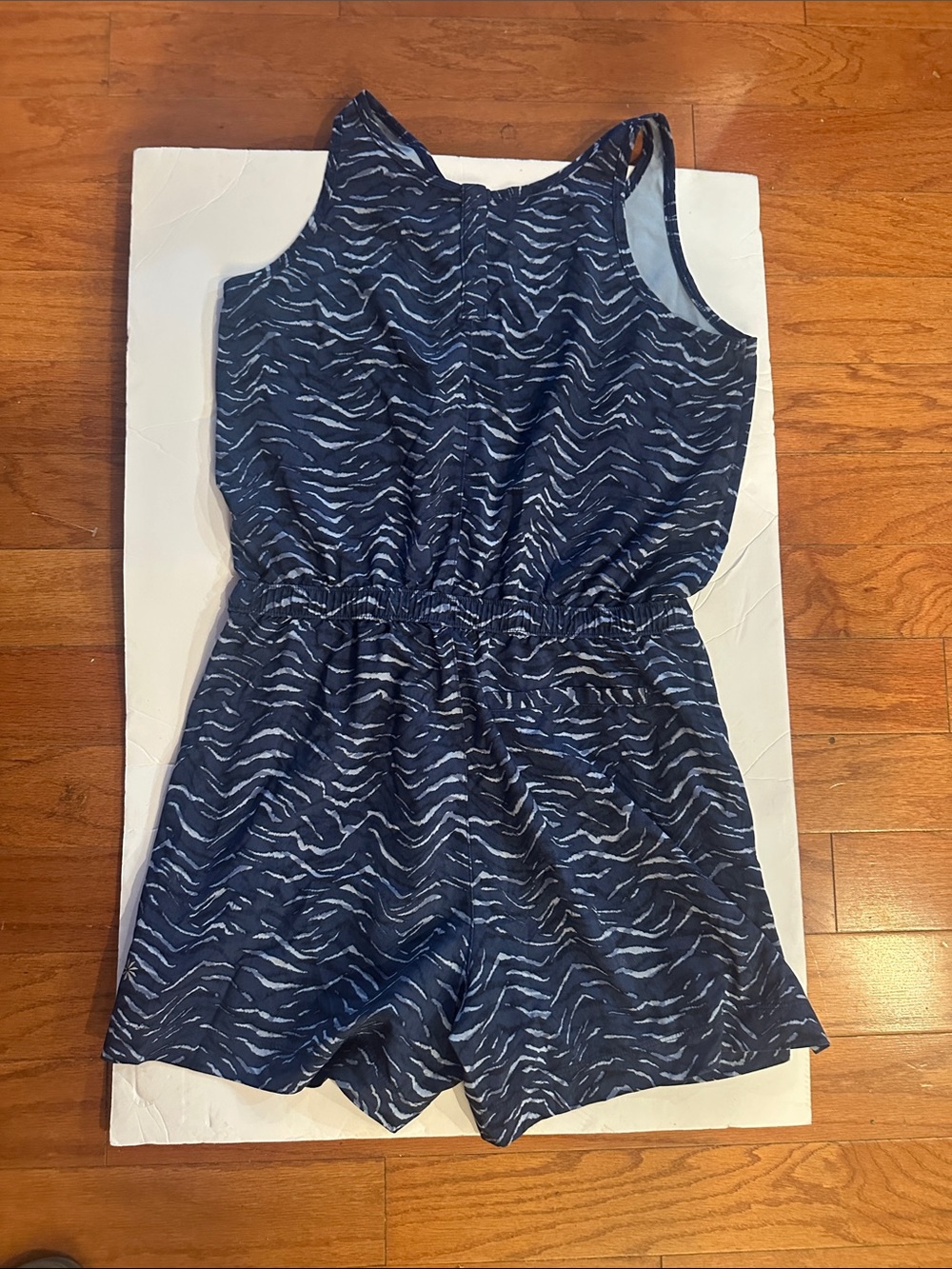 Athleta Navy Wave-Print Girls' Romper - Picture 3 of 5
